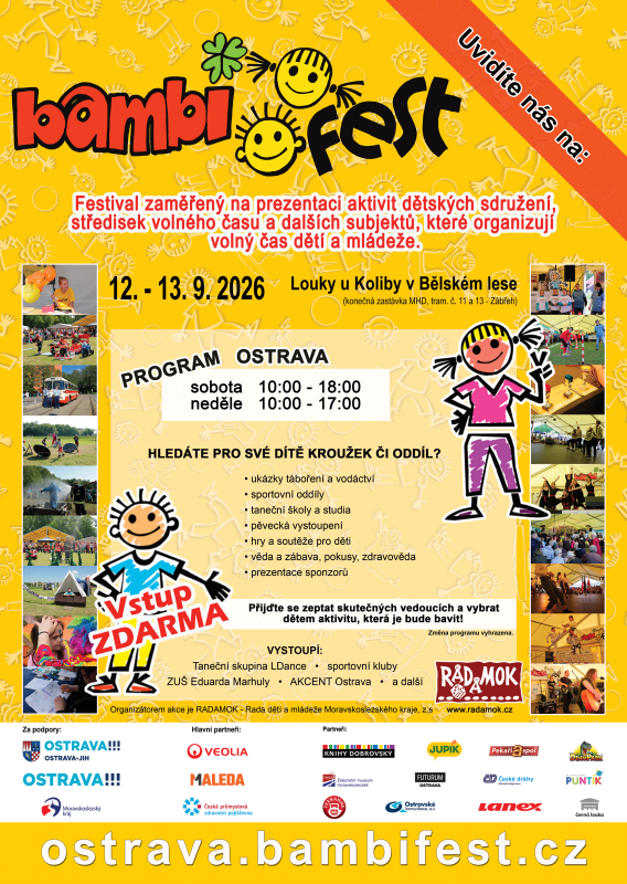 Uvidíte nás na BAMBIFESTu 2026